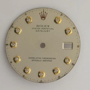 Genuine Rolex 16013, 16233 Datejust Silver Dial, custom Diamond setting (203) - Picture 1 of 3