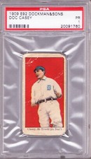 1909 E92 Dockman & Sons Candy DOC CASEY, PSA 1 - Brooklyn