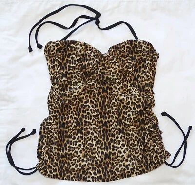 Terno de banho BONGO regata feminina S regata ruched com alças de espaguete destacáveis  - Imagem 1 de 4