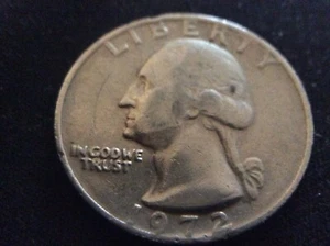 1972 washington quarter,SNOW FINISH,MOTTO,DATE & REV ERRORS - Picture 1 of 8