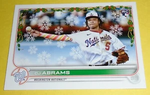 CJ Abrams RC 2022 Topps Holiday Walmart SP candy cane arm code 819 - Picture 1 of 1