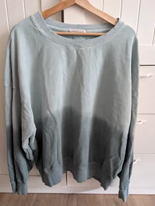 Jac & Mooki Jumper Large Two Tone Blue Crew Neck Sweater Tie Die Oversized - Picture 1 of 11