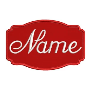 Custom Christmas Embroidered Name Tag Patch iron-on YOUR NAME Personalized Gift - Picture 1 of 12