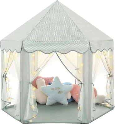 Princess Tent Playhouse for Kids with Star Lights, 55''x53'', Indoor/Outdoor - Image 1 of 4