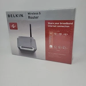 Belkin Wireless G Router F5D7230-4 400FT Range NEW Sealed Computer Internet - Picture 1 of 7