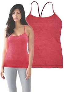Lululemon Damen 6 melierte orange Power Y Tank Yoga Training - Bild 1 von 3