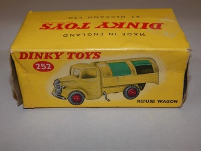 dinky toys 252 - Bedford Refuse Wagon - boxed - orange / gray - Image 1 of 4