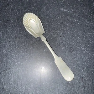 Hartford Silber Metall Zuckerlöffel Fiddleback Antik frühe amerikanische Münze Silber - Bild 1 von 7