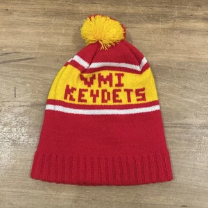 VMI Keydets Vintage rot Strick Winter Beanie Mütze Kappe Bommel Hergestellt in den USA Einheitsgröße - Bild 1 von 4
