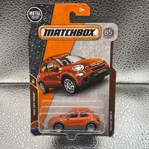 2017 Matchbox 12/125 MBX OFF ROAD 1/20 '16 FIAT 500 X Orange w/Split 10 Spokes - Picture 1 of 2