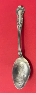 Chief Push-E-To-Neke-A-Qua Tama Iowa Sterling Silver 15.7g 5.25” Souvenir Spoon - Picture 1 of 7