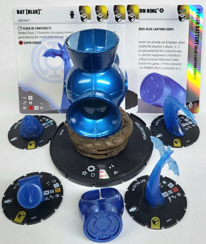 HEROCLIX 蓝色动力电池 LR107 卡 LANTERN RING s005 声波剑棒 — 第 1/1 张图片