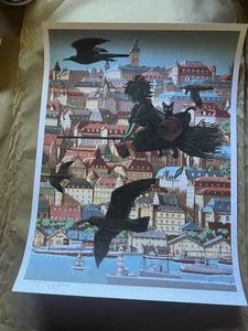KIKI'S DELIVERY SERVICE - Miyazaki Ghibli Screen Art Print Signed Tim Doyle S/D - Picture 1 of 13