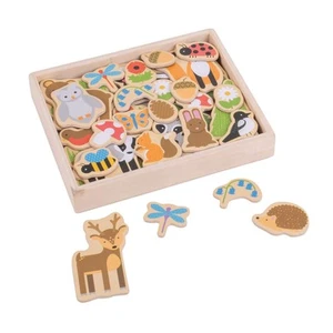 Imanes de madera Bigjigs Toys Woodland - 35 imanes - Imagen 1 de 5