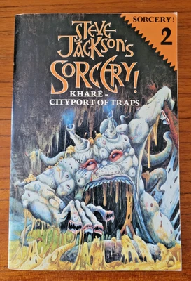 Sorcery! 2 - Khare Cityport of Traps Wraparound Triangle Cover 1984 1st Edition - Image 1 of 4