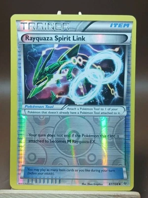 HP POKEMON RAYQUAZA SPIRIT LINK 87/108 REVERSE HOLO ROARING SKIES - Image 1 of 4