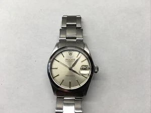 VINTAGE ROLEX OYSTERDATE PRECISION STEEL WIND UP WRIST WATCH 1960’S Box TIME OLD - Picture 1 of 12
