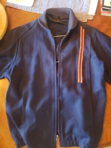Vintage 70er marine mit orangen Streifen Herren leichte Freizeit Jacke 38 Regular - Bild 1 von 5