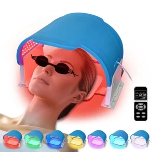 7 Color LED Face Mask Facial Device for Skin Red Light Therapy Spot Fine Lines - Picture 1 of 12