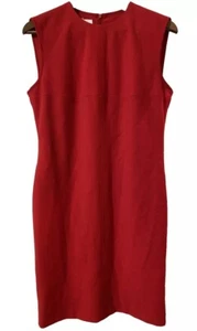 Escada Margaretha Ley Lined Red Dress 38 Wool Blend - Picture 1 of 5