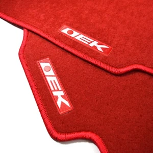 4PC Set Red Custom Floor Mat Non Skid Carpet Fit 96 00 Honda Civic EK JDM - Picture 1 of 4