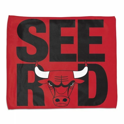 CHICAGO BULLS "SEE RED" 15"X18" RALLY TOWEL NBA LICENSED WINCRAFT Cover
