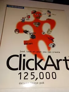 PC CD-ROM Broderbund CLICKART 125.000 Paquete de Imágenes de Lujo WIN95 - Imagen 1 de 3