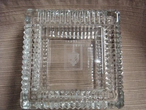 SQUARE CLEAR GLASS TRINKET BOX w/ Fitted Lid - AVON AWARD - Bild 1 von 7