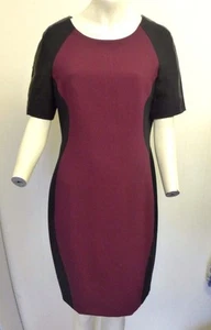 Wunderschönes schwarz & tiefrot farbiges Blockkleid von Red Herring - Größe 14 - Brandneu mit Etikett!! - Bild 1 von 4