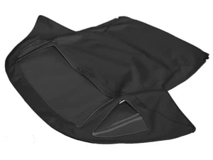 New Triumph TR6 1969-76 Soft Top Haartz BLACK Vinyl W zippered TINTED windows - Picture 1 of 7