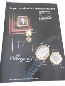PUBLICITE 1982 Montres Breguets la maitrise de la précision - Picture 1 of 1