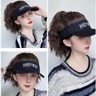 Breathable Fake Hair Hat Short Wavy Ponytail Sunscreen Hats Baseball Cap
