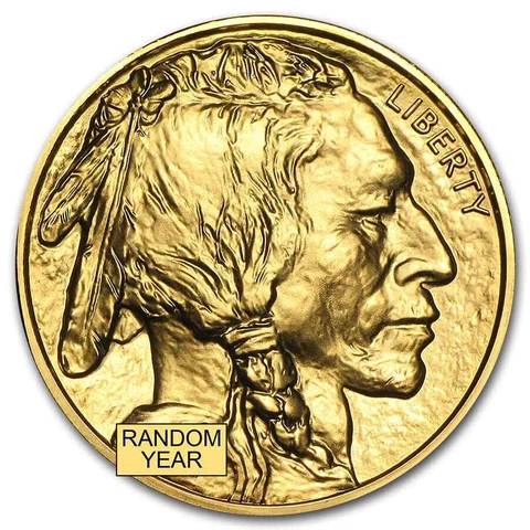 US Mint 1 oz American Gold Buffalo Random Date $50 Gold Coin .9999 Fine BU Cover