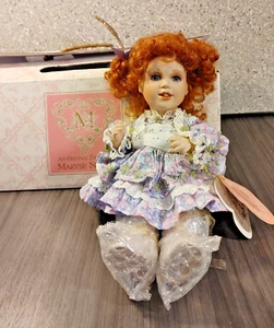 MUÑECA de porcelana cabeza roja Franklin Mint 10" de Maryse Nicole con caja original - Imagen 1 de 11