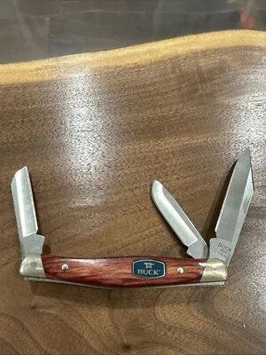 2021 Buck 301 Stockman Rosewood 3 Blade Folding Knife USA - Image 1 of 4