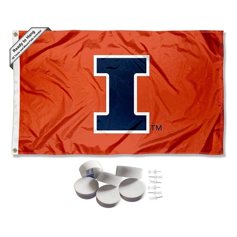 Illinois Fighting Illini Large Logo Tapestry Banner Cover