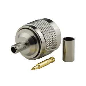 N Type Male Crimp Solder Connector for RG58 LMR-195 RG400 RG142 Cable - Picture 1 of 3