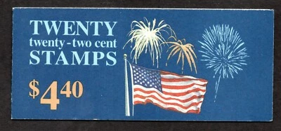 US Scott #BK156, Booklet panes have Plain Tabs - Image 1 of 2