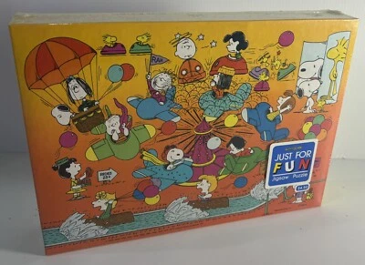 Springbok Peanuts 100 Piece Puzzle A Fun Day at the Park Sealed NEW 1977 PZL1171 - Image 1 of 4