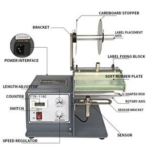 Label Peeling Machine Self-adhesive Label Separator Tear and Peel Label Machine - Picture 1 of 18