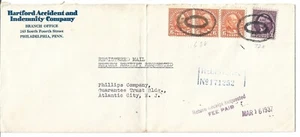 1937 REGISTERED MAIL, COMMERCIAL COVER - Picture 1 of 2