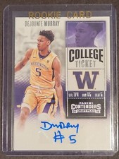 DeJounte Murray 2016 Contenders Draft Picks College Ticket Auto RC Rookie Spurs