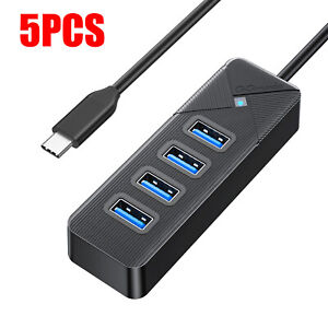Neues Angebot5PCS 4 Port USB 3.0 HUB Verteiler Splitter Adapter Datenhub für Laptop PC USB C