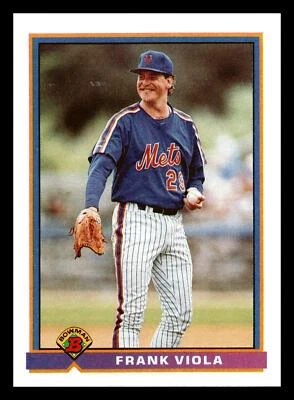 Frank Viola 1991 Bowman #477 New York Mets NM-MINT - Image 1 of 2
