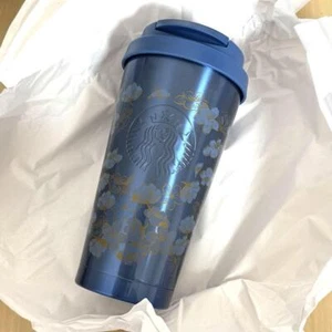 STARBUCKS JAPAN SAKURA 2025 2nd Stainless Steel Tumbler Night Blue 473ml 16 oz - Picture 1 of 6
