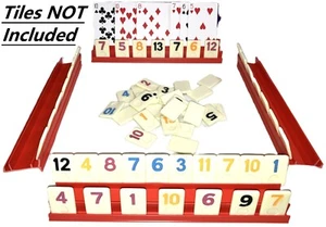 Rummy Tiles Cards Racks Holders Trays Set of 4 Racks Games Organizer Hands Free - Picture 1 of 7