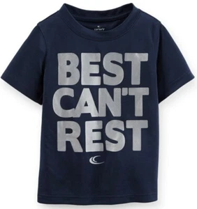 NEW Boy's Carter's Best Can't Rest Active Tee T-Shirt Navy Blue Short Slv Size 6 - Picture 1 of 5