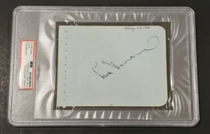 Rare 1950 HANK GREENBERG Signed Album Page-HOF-DETROIT TIGERS-4" Signature-PSA - Picture 1 of 5