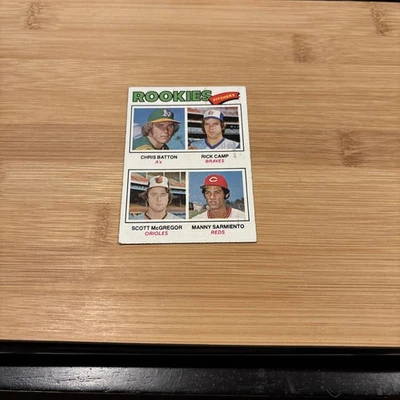 1977 Topps # 475 Rookie Pitchers Camp/ Barton/McGregor/Sarmiento Vg/Ex - Image 1 of 4