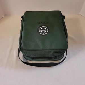 Vtg BNSF Burlington Northern Santa Fe Valen Green Locomotive Headphone Bag RARE - Picture 1 of 11